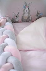 Бампер-коса Baby Veres White Pink Grey 120*15